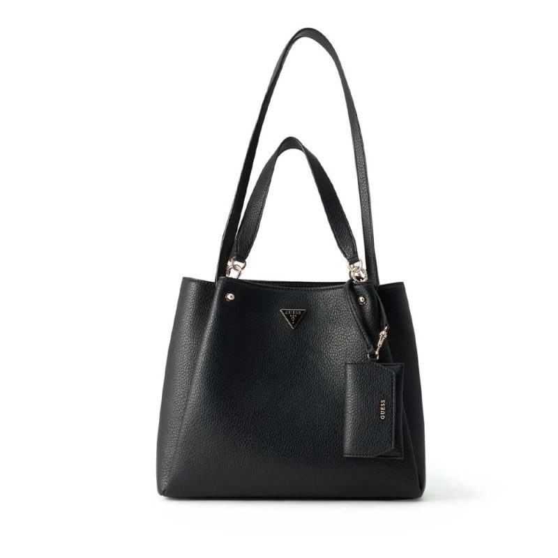 Poșetă tote femei Guess Lorella neagră cu logo 912POSSHWBG2306230N
