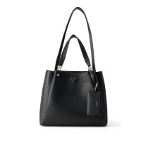 Poșetă tote femei Guess Lorella neagră cu logo 912POSSHWBG2306230N