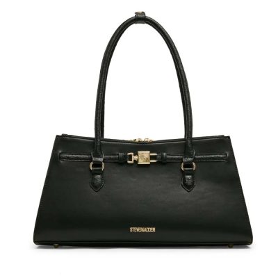 Poșetă tote femei Steve Madden Shirley neagră cu logo 1662POSSBshirleyN