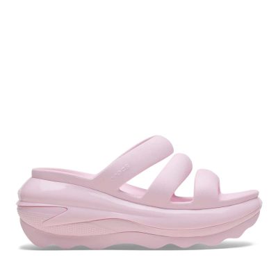 Saboți femei CROCS Mega Crush Triple Strap Pink Milk 3909DSL209842RO