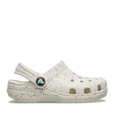 Saboți fete CROCS Classic Glow Paint Splatter albi 3901FSL212495A