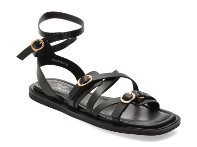Sandale FLAVIA PASSINI negre, ATH205, din piele naturala