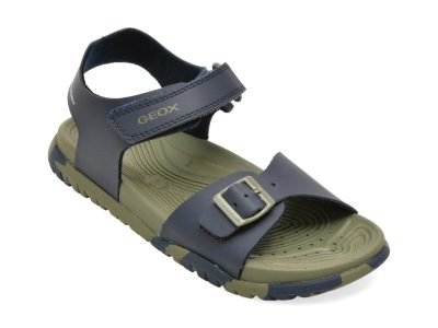 Sandale GEOX bleumarin, J35HMA, din piele ecologica
