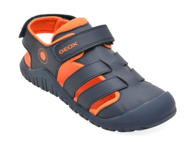 Sandale GEOX bleumarin, J650JA, din piele ecologica