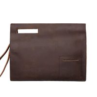 Servieta unisex, Adalbert GT3106, piele naturala, Maro inchis