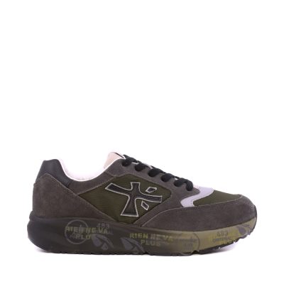Sneakers băieți Premiata Demi kaki din piele și textil 1712MP9461KA