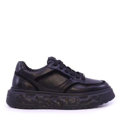 Sneakers bărbați  Enzo Bertini Premium Collection negri din piele 1642BP232026N