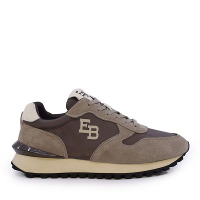 Sneakers bărbați Enzo Bertini taupe din piele întoarsă și textil 3661BP827VTA