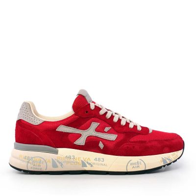 Sneakers bărbați Premiata Mick roșii din piele întoarsă și textil 1691BP8270R