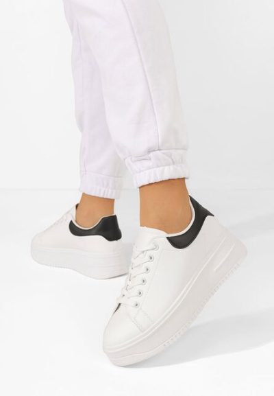 Sneakers cu platformă Kabani albi