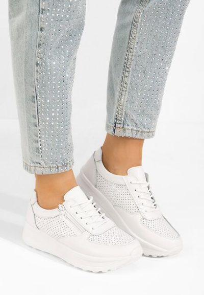 Sneakers dama Liora albi