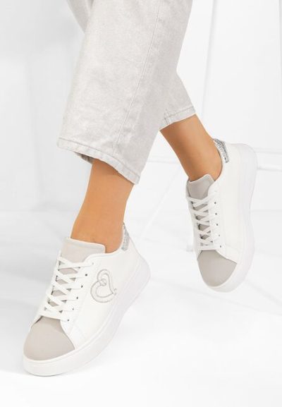 Sneakers dama Tomeka albi