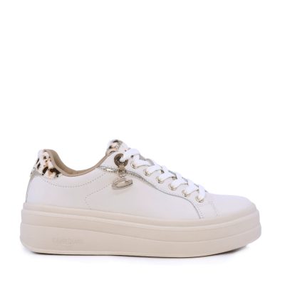 Sneakers femei Alberto Guardiani Cassandra Derby albi din piele 812DP62536A