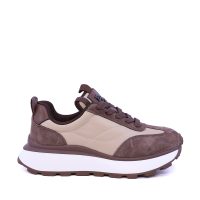 Sneakers femei Enzo Bertini maro din piele întoarsă  și textil 1392DP1100VM