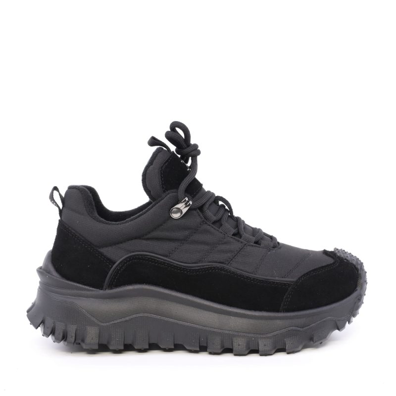 Sneakers femei Enzo Bertini negri  din piele naturală și textil  3860DP220N