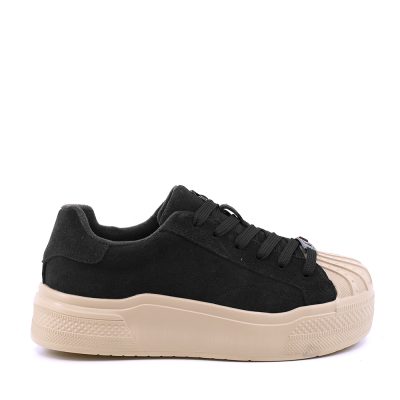 Sneakers  femei Luca di Gioia negri din piele întoarsă      3840DP212VN