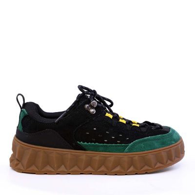 Sneakers femei Luca di Gioia negri din piele întoarsă și textil 1292dp1210vn