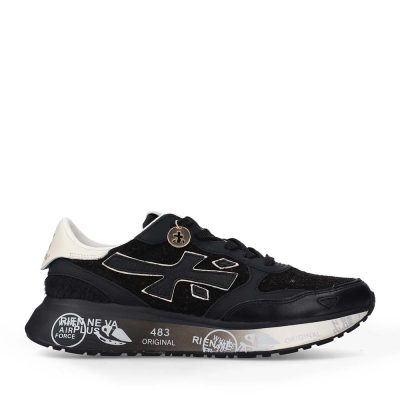 Sneakers femei Premiata Lauryn negri din piele 1692DP7803VN