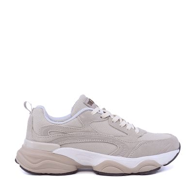 Sneakers femei Thezeus bej din piele întoarsă  și textil 3731DPS1156VBE