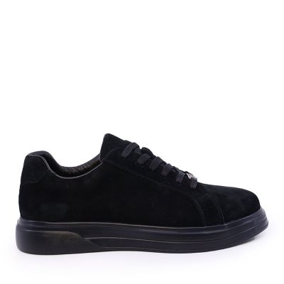 Sneakers ușori bărbați Benvenuti negri din piele întoarsă  3851BP792VN