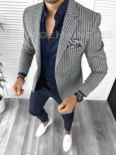 Tinuta barbati smart casual Pantaloni + Camasa + Sacou B9194