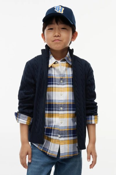 Tommy Hilfiger  pulover cu fermoar pentru copii din bumbac