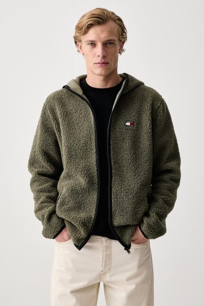 Tommy Jeans  hanorac cu fermoar pentru bărbați din polar