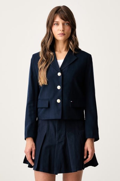 Tommy Jeans  sacou cu un singur rând de nasturi pentru femei cu vâscoză