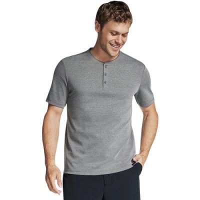 Tricou barbati Skechers Off Duty Short Sleeve Henley TS165-CHAR
