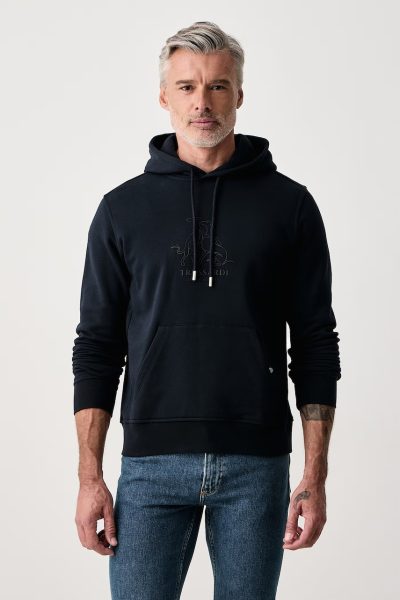Trussardi  hanorac cu glugă pentru bărbați din bumbac