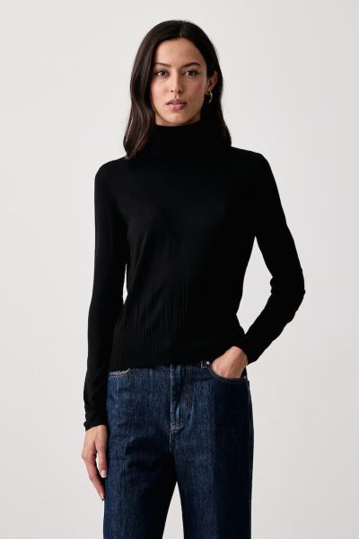 Twinset  pulover cu guler înalt pentru femei cu amestec de lână