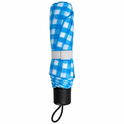 Umbrela pliabila pentru ploaie, 8 spite, diametru 97 cm, UMB066, Albastru / Alb
