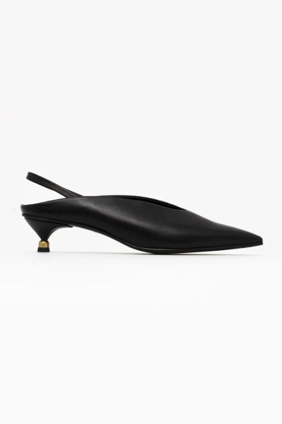 Vanda Novak  tocuri cu toc jos din piele Molly Deep Black