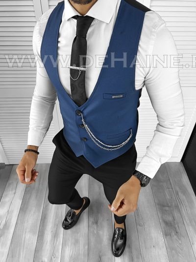 Vesta barbati eleganta slim fit bleumarin B8065  O3-4.1