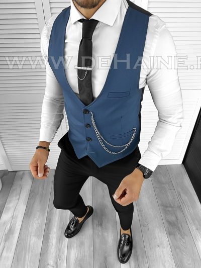 Vesta barbati eleganta slim fit bleumarin B8126 12-2.2