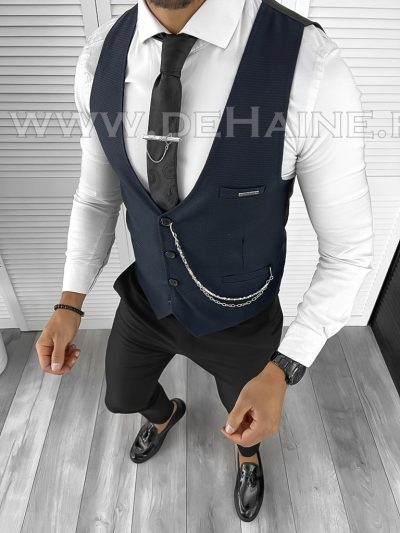 Vesta barbati eleganta slim fit bleumarin  B8166 P19-3.2