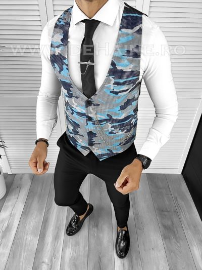 Vesta barbati slim fit camuflaj B8255 D3-4.1