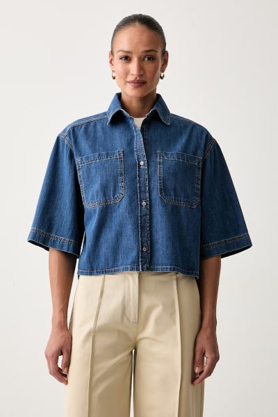 Weekend Max Mara  cămașă pentru femei din denim WKDZANNATA